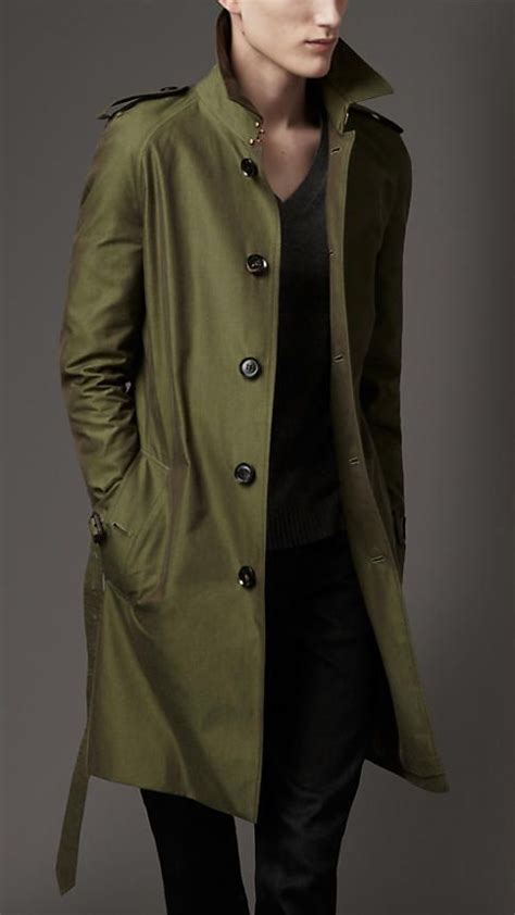 military mens coat burberry olive|is burberry trench coat waterproof.